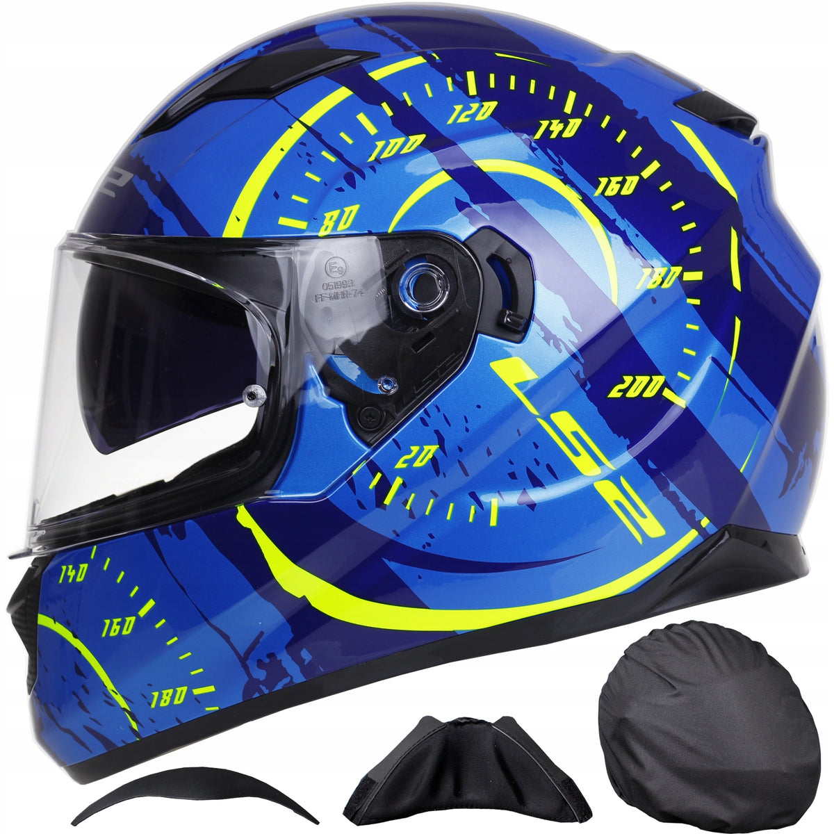 Motorcycle helmet LS2 FF320 Stream with blend Tacho blue for motor scooter