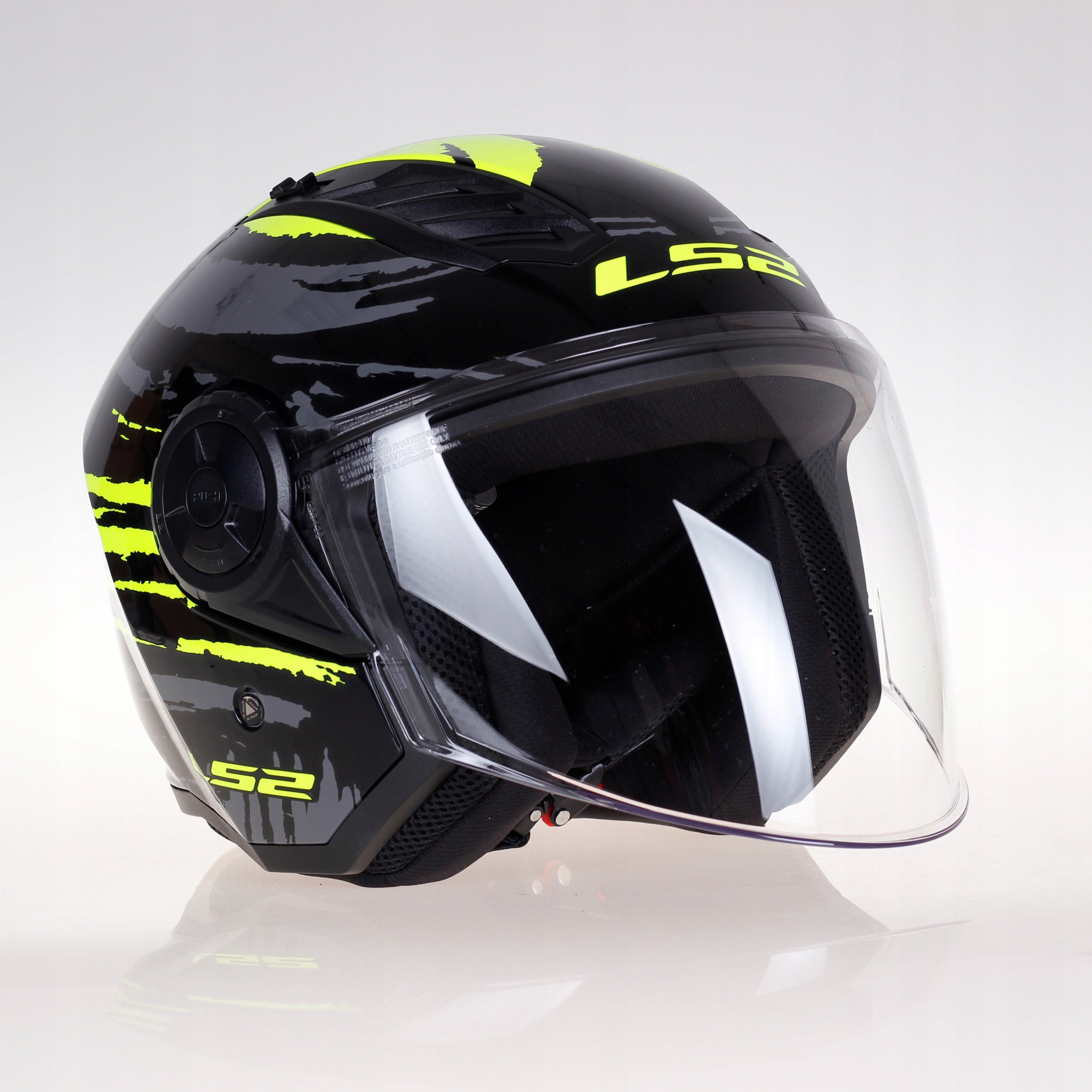 Motorcycle helmet LS2 OF616 AIRFLOW II BRUSH yellow JET ECE 22.06 Packaging status original