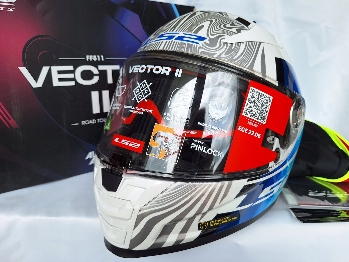 Motorcycle helmet LS2 Vector 2 FF811 Freedom White Silver XXXL 65-66cm EAN (GTIN) 6942141773440