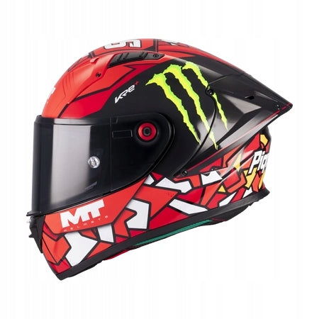 Motorcycle helmet MT KRE+ S PIQUERAS BLACK/RED black FREEBIES + pinlock Size M