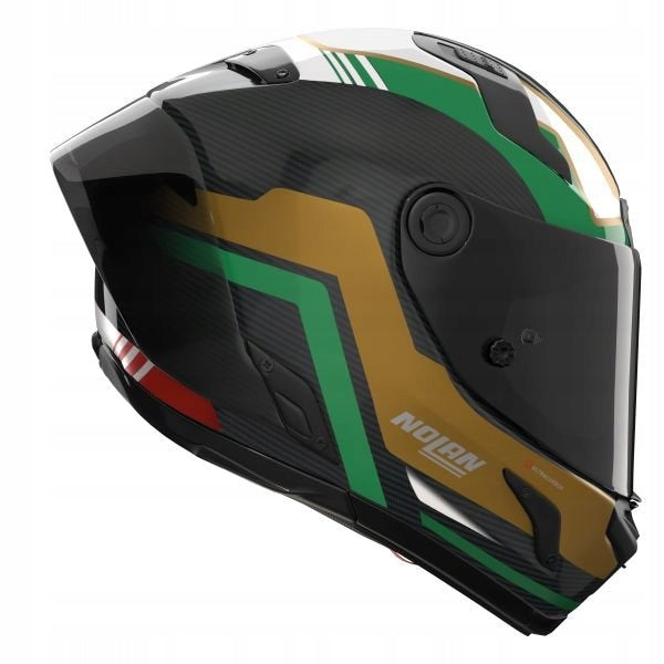Motorcycle helmet NOLAN X-804 RS ULTRA CARBON PIEGA 367 GOLD/RED/METTALIC GR Manufacturer Nolan