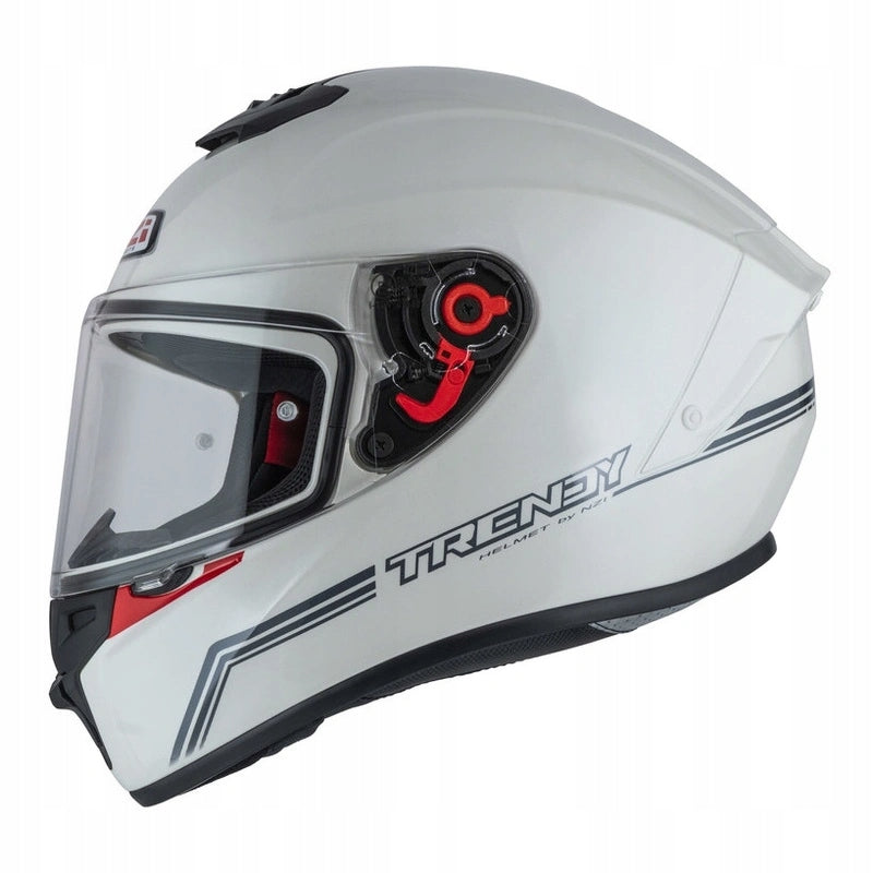 Motorcycle helmet NZI TRENDY SOLID WHITE white FREEBIES