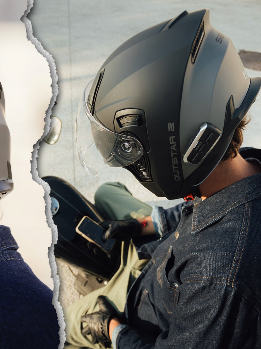 Motorcycle helmet SENA OUTSTAR M built-in Intercom Mesh & Wave, ECE Manufacturer Sena
