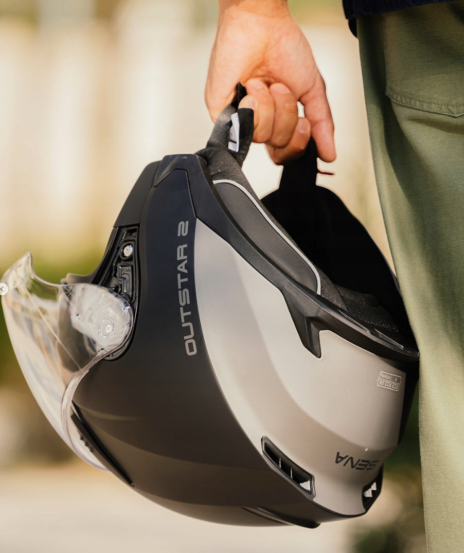 Motorcycle helmet SENA OUTSTAR M built-in Intercom Mesh & Wave, ECE Manufacturer's catalog number M140-2756-S