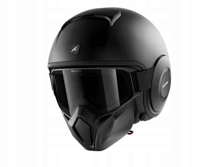 Motorcycle helmet SHARK STREET-DRAK BLANK black matt S