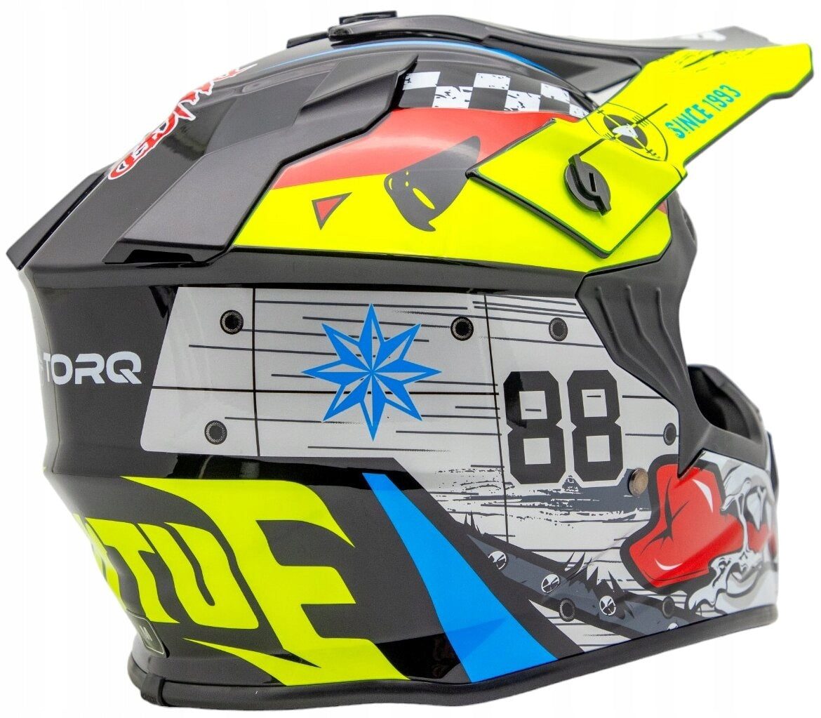 Motorcycle helmet TORQ TORQ-911 White-black (size XL) Manufacturer no brand