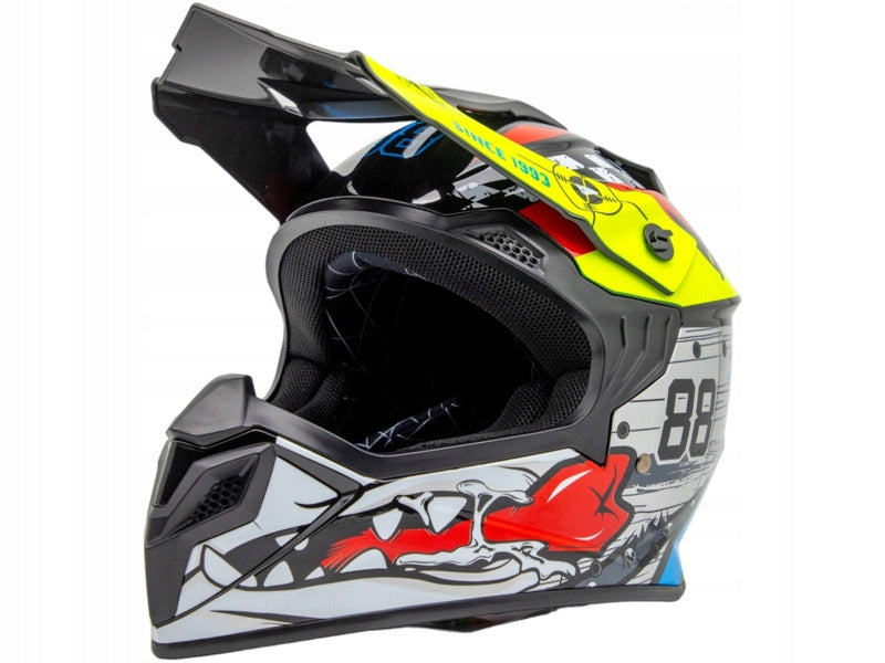 Motorcycle helmet TORQ TORQ-911 White-black (size XL)