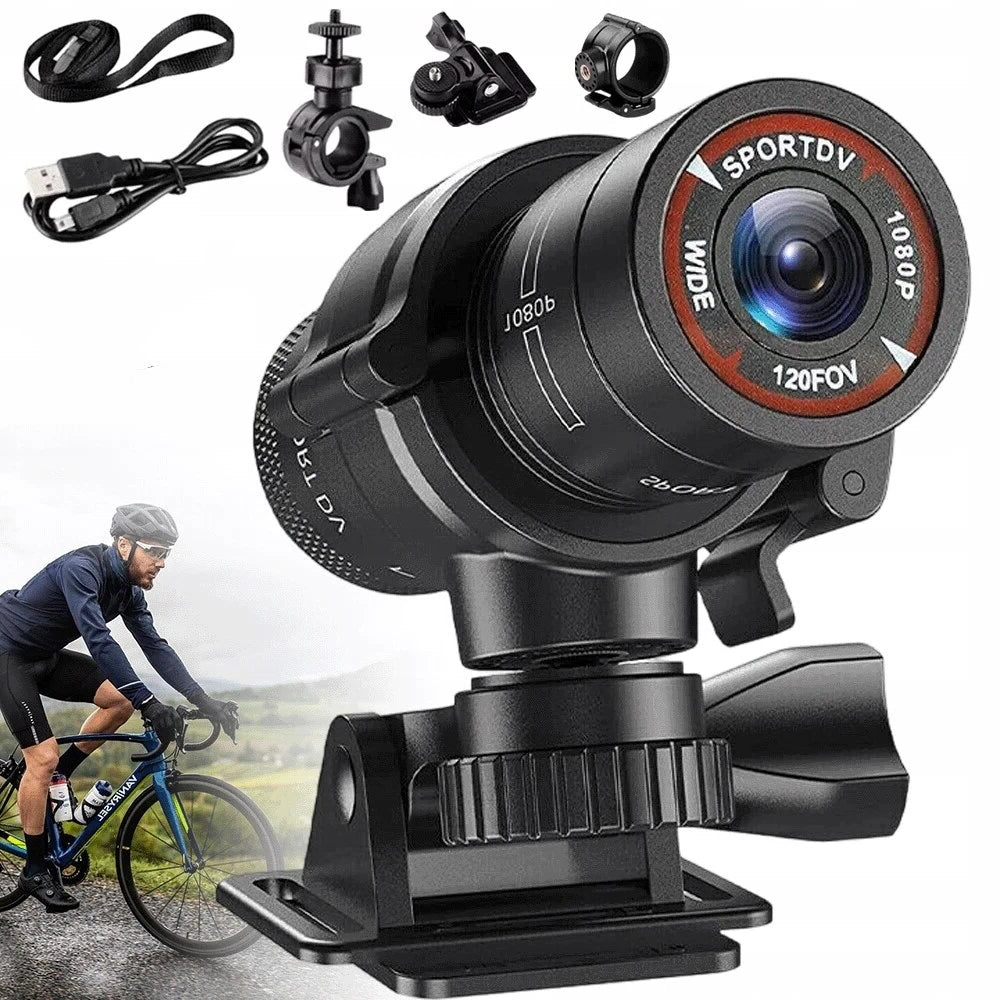 Motorcycle helmet camera - waterproof, HD ,1080P for sports set