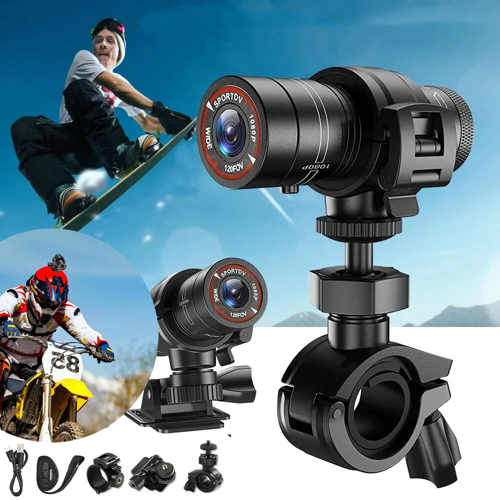 Motorcycle helmet camera - waterproof, HD for sports