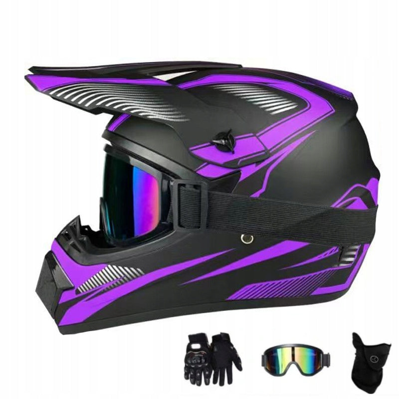 Motorcycle helmet children cross/enduro black S-XL