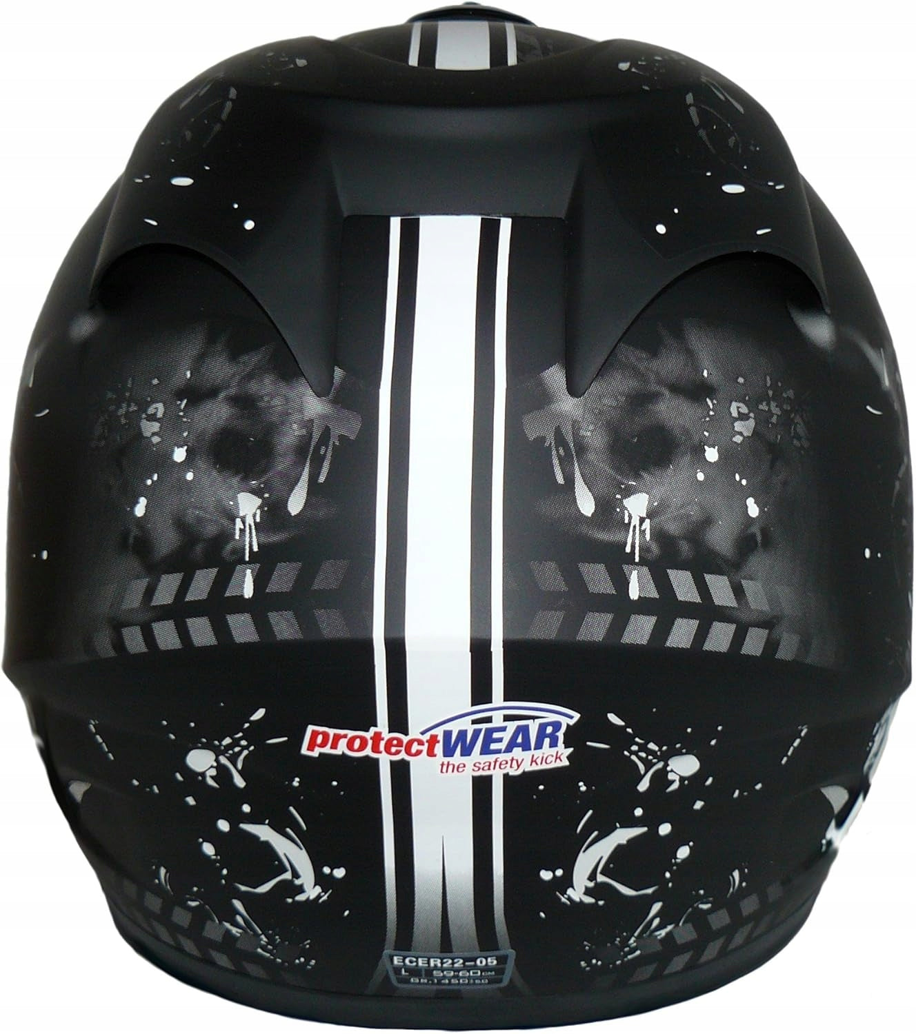 Motorcycle helmet closed black r S universal Protectwear Manufacturer's catalog number Kask motocyklowy szczękowy