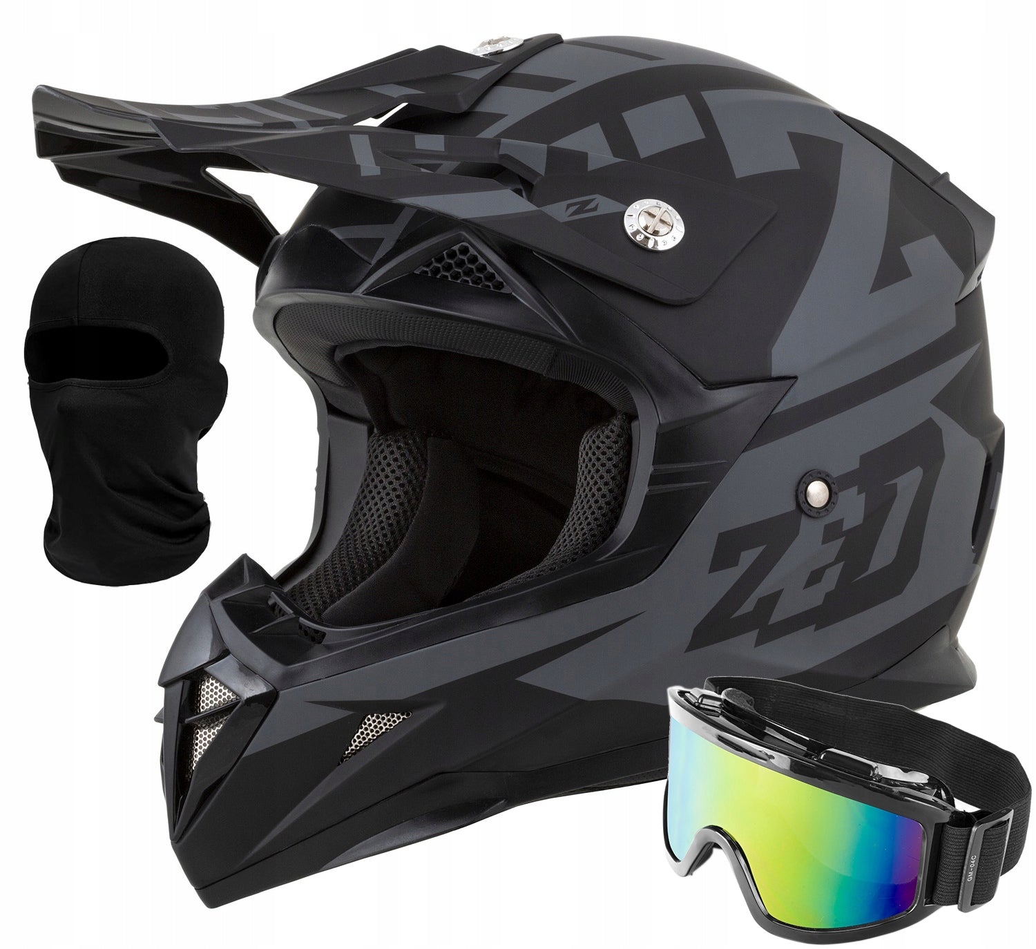 Motorcycle helmet cross enduro quad ZED X1.9 XS ECE 22.06 goggles for intercom