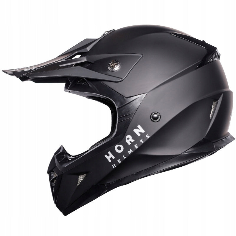 Motorcycle helmet cross quad Horn H915 black mat ECE 22.06 with goggles - XS Packaging status original