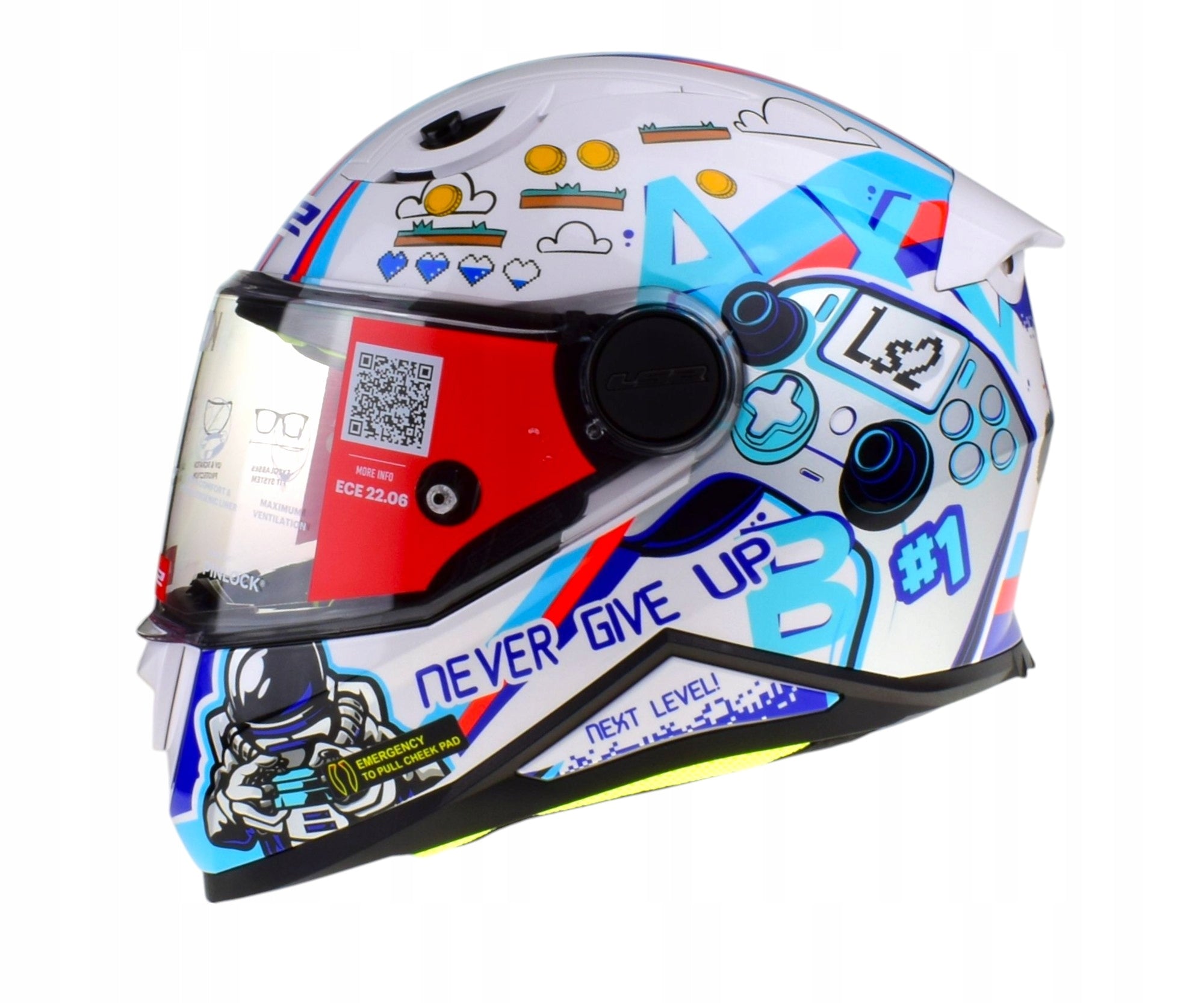 Motorcycle helmet for children LS2 FF812 KID NEXT LEVEL size. S