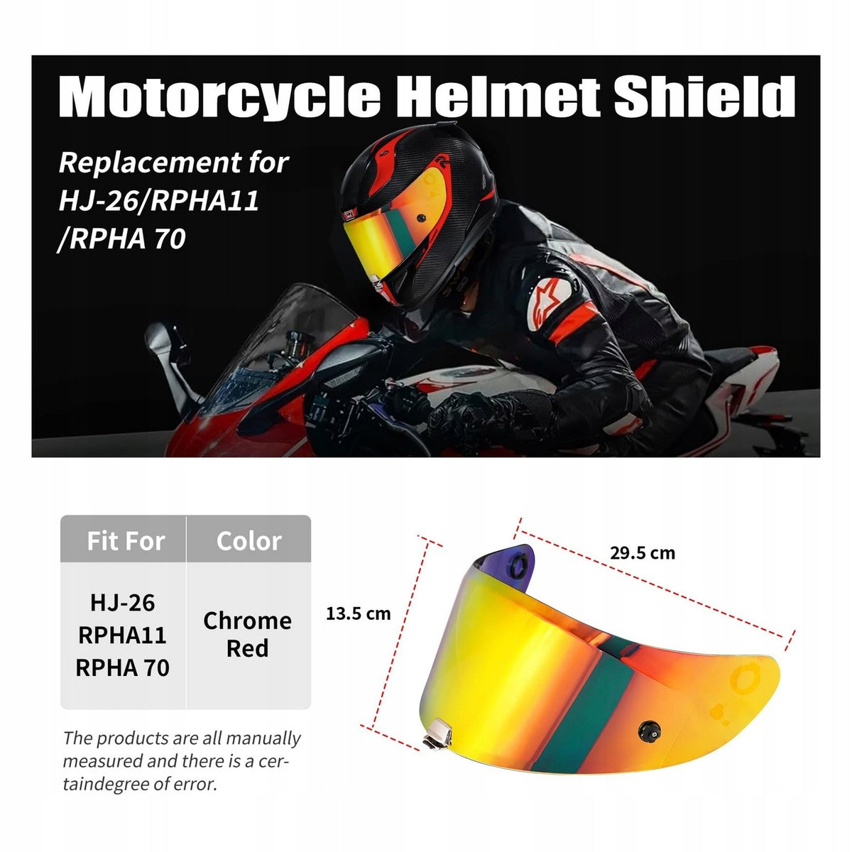 Motorcycle helmet glass compatible with RPHA 70 / RPHA 11 / HJ-26 EAN (GTIN) 8721273759809