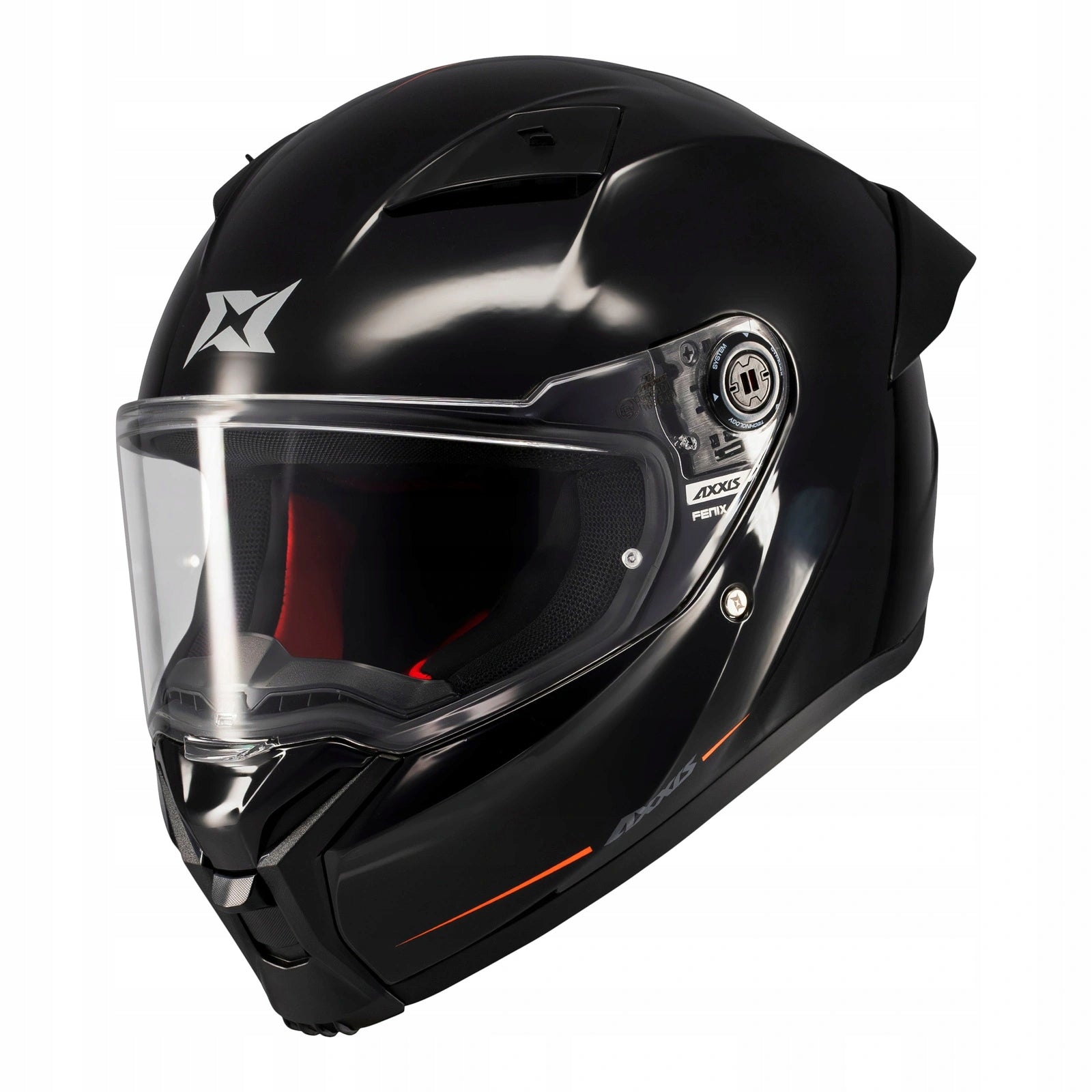 Motorcycle helmet integral AXXIS FENIX A1 BLACK black glass under Pinlock Size S