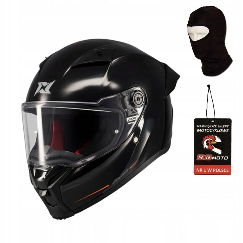 Motorcycle helmet integral AXXIS FENIX A1 BLACK black glass under Pinlock