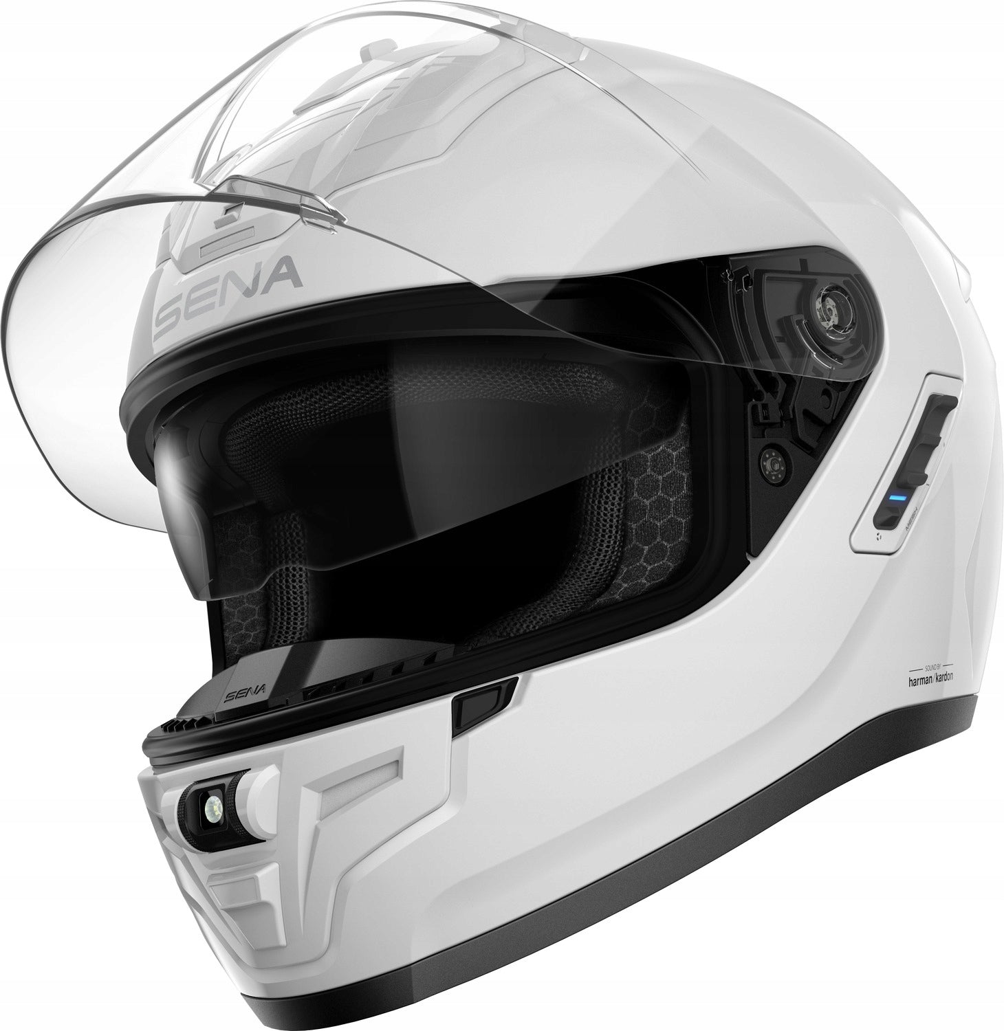Motorcycle helmet integral SENA Phantom white intercom S 55-56 ECE 22.06 Manufacturer's catalog number M140-2631-S