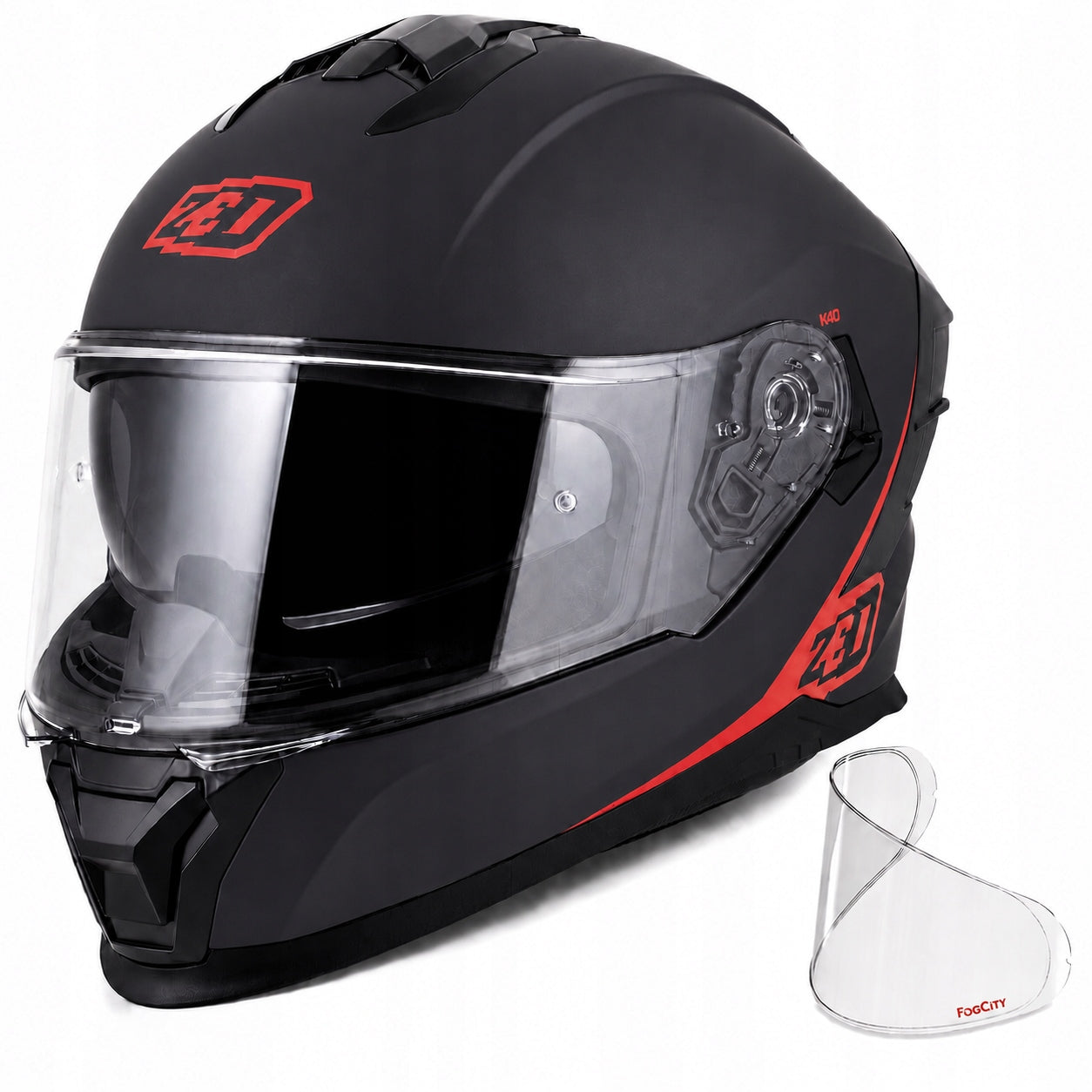 Motorcycle helmet integral ZED K40 blenda antifog ECE22-06 under intercom XS