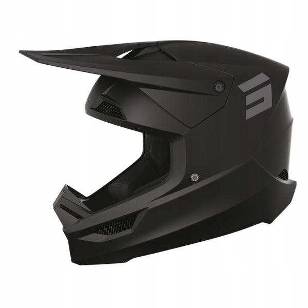 Motorcycle helmet off road cross quad/ATV SHOT Furious Solid Black Matt XXL