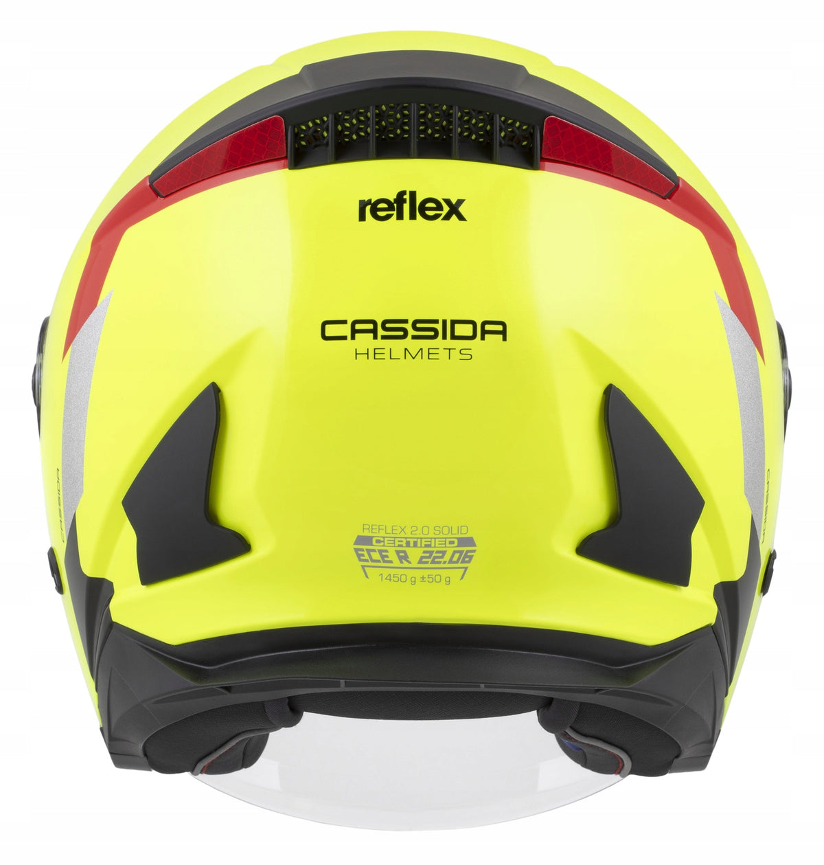 Motorcycle helmet open CASSIDA REFLEX FLUO 2 XL 61 ECE 22.06 J reflectors Manufacturer's catalog number M140-2597-XL