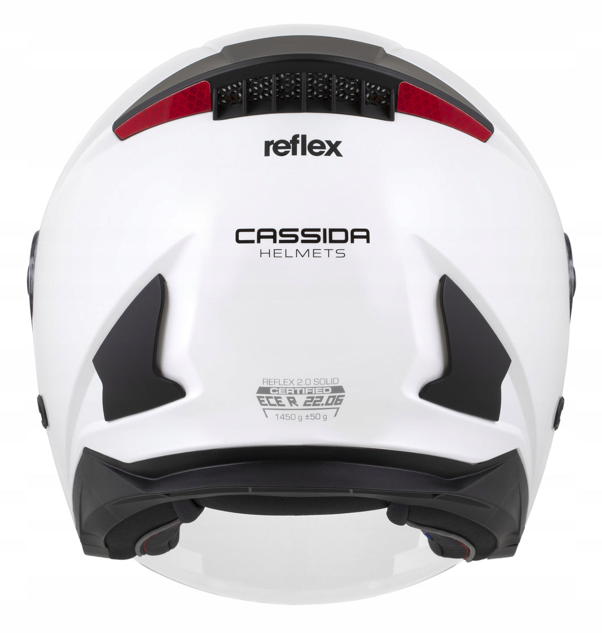Motorcycle helmet open CASSIDA REFLEX white 2 XS 53-54 ECE22.06J reflectors Manufacturer's catalog number M140-2616-XS
