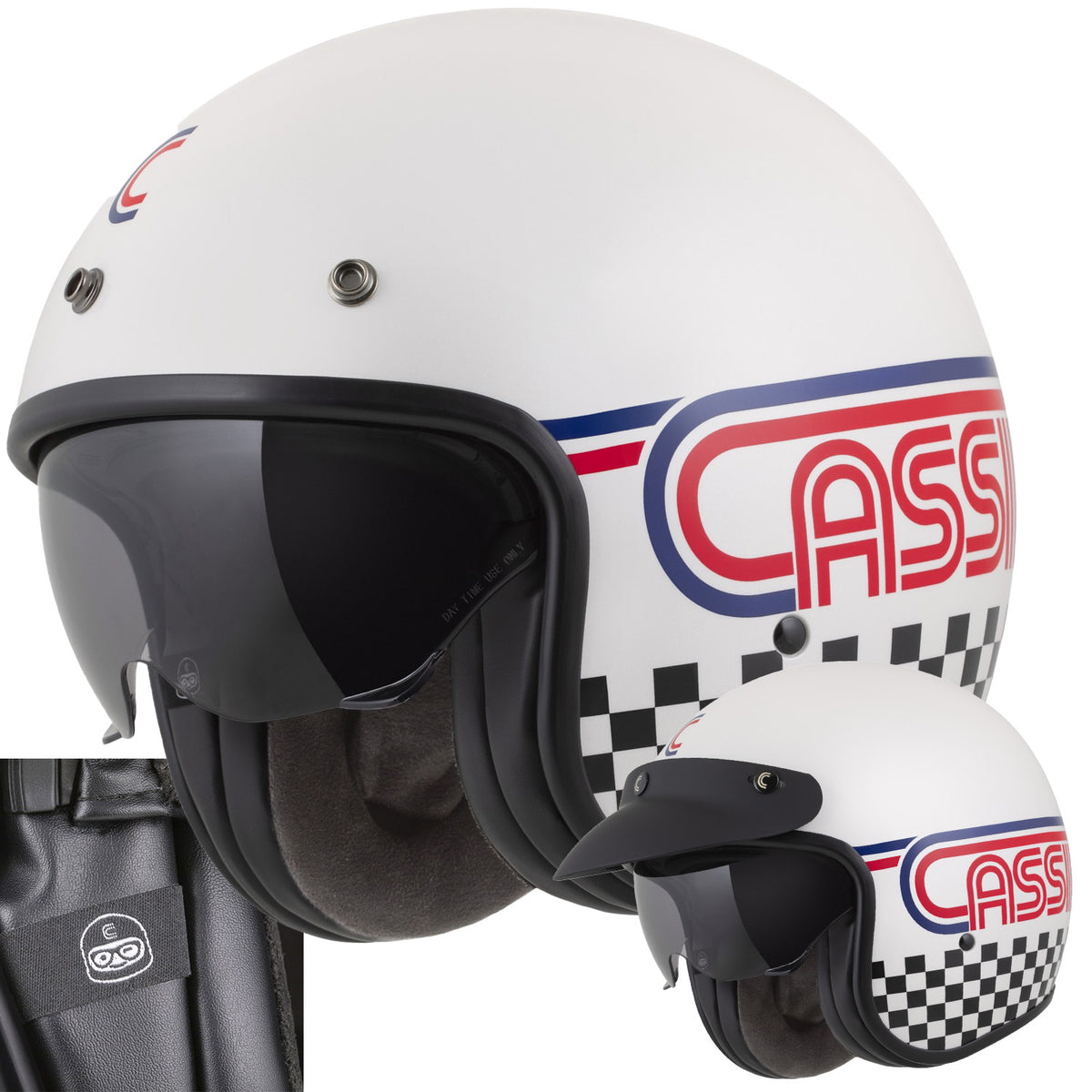 Motorcycle helmet open Cassida Oxygen L 59-60 blend with visor ECE 22-06