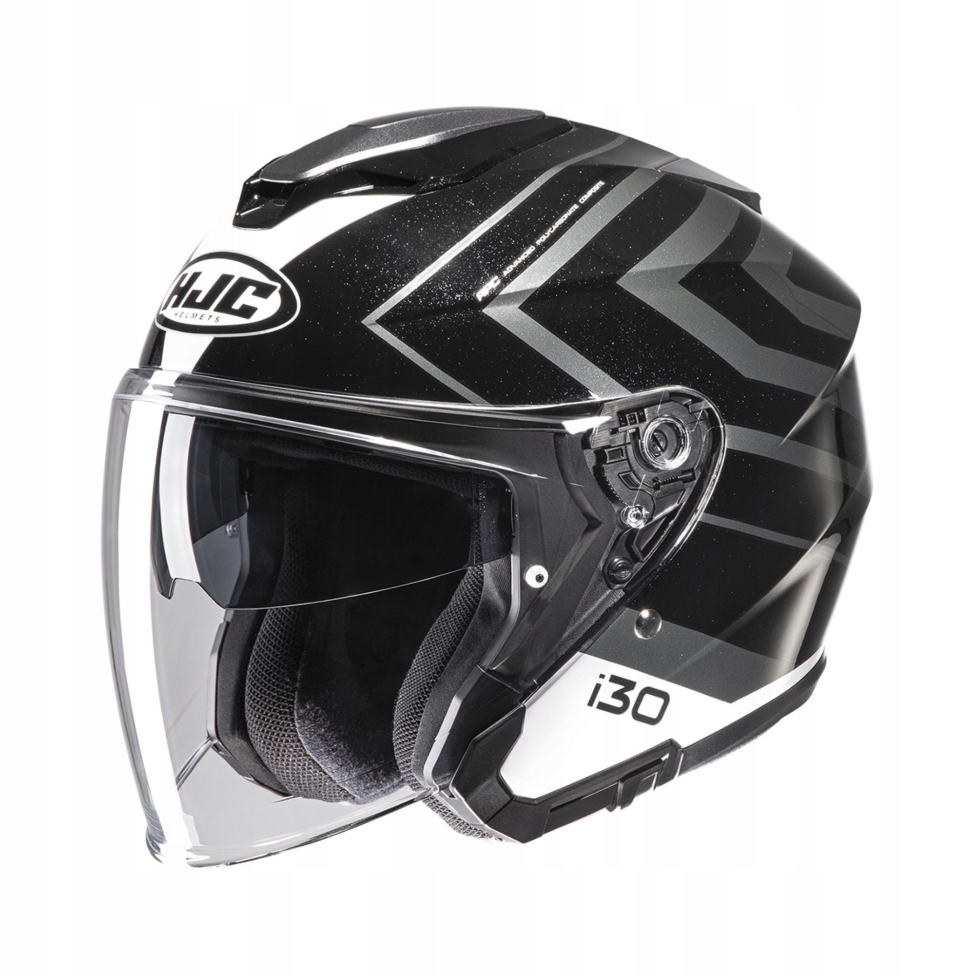 Motorcycle helmet open HJC i30 ZETRA BLACK/SILVER size. S