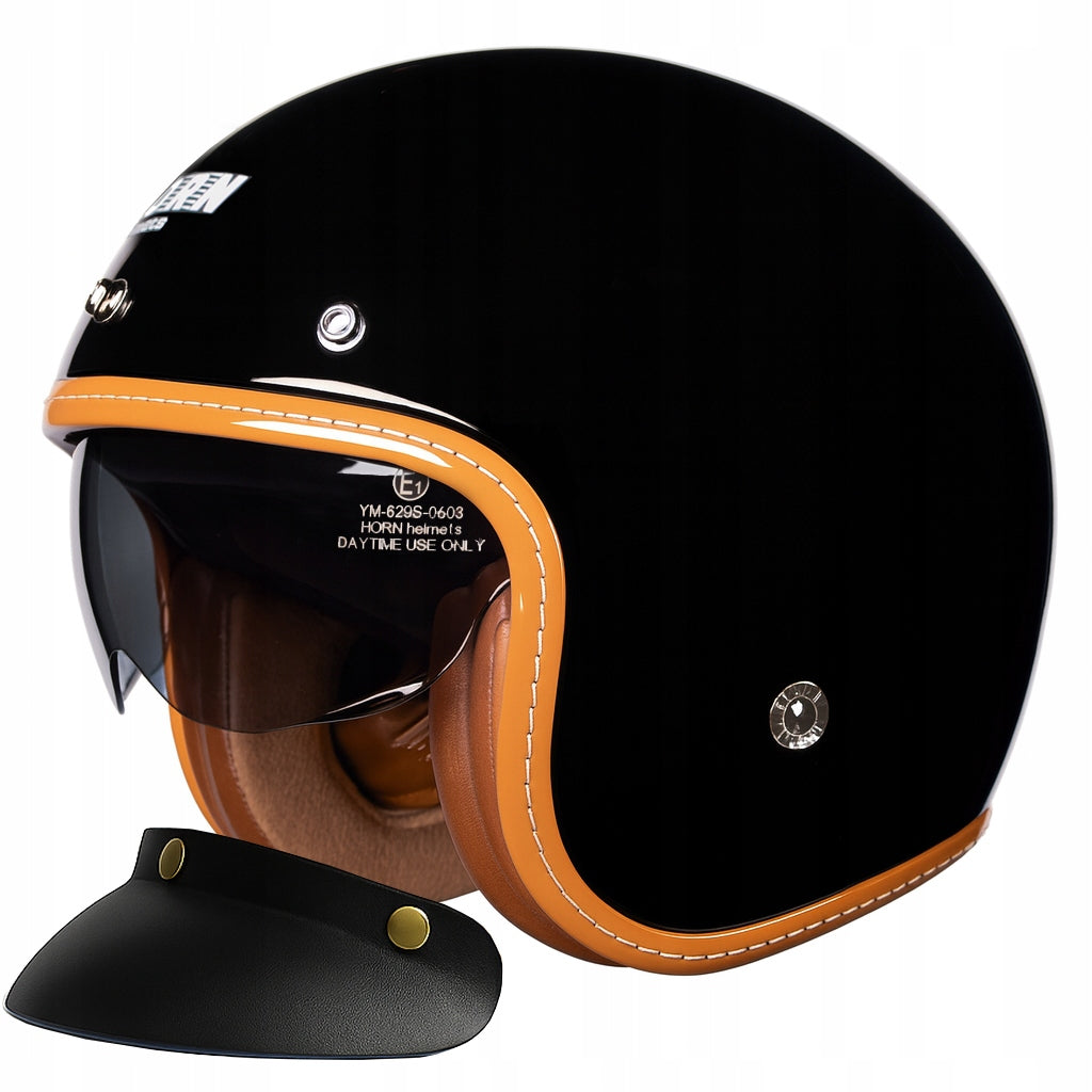 Motorcycle helmet open Horn 629 M 57-58 blend visor ECE-06 under intercom
