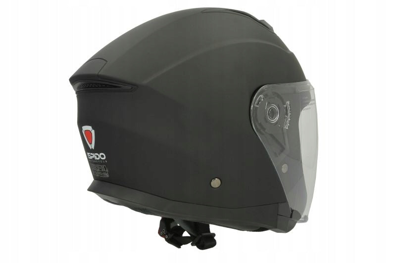 Motorcycle helmet open ISPIDO TOUCAN black/matte size M Packaging status original