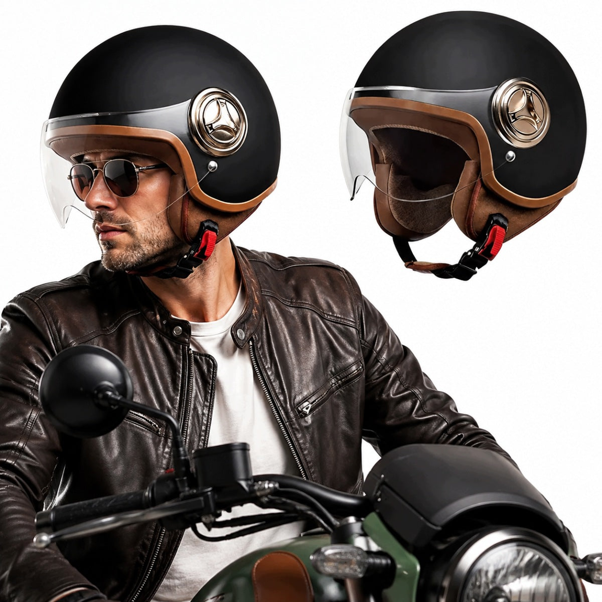Motorcycle helmet open M 54-61 blend visor