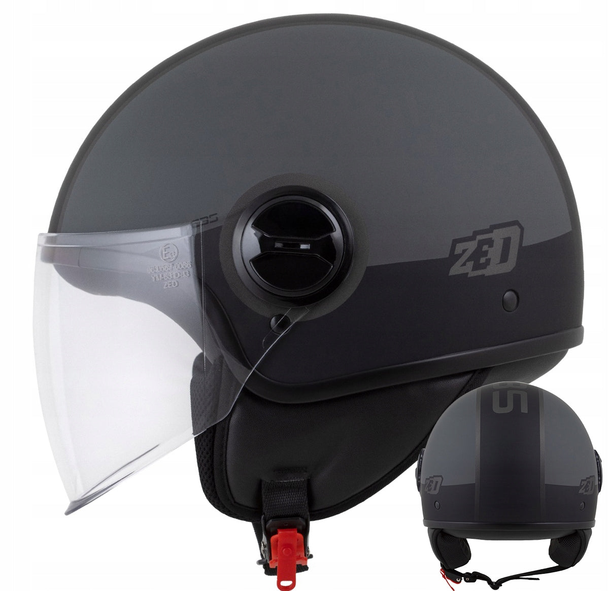 Motorcycle helmet scooter 125 ZED C35 light lacquer matt and reflectors ECE22.06 M