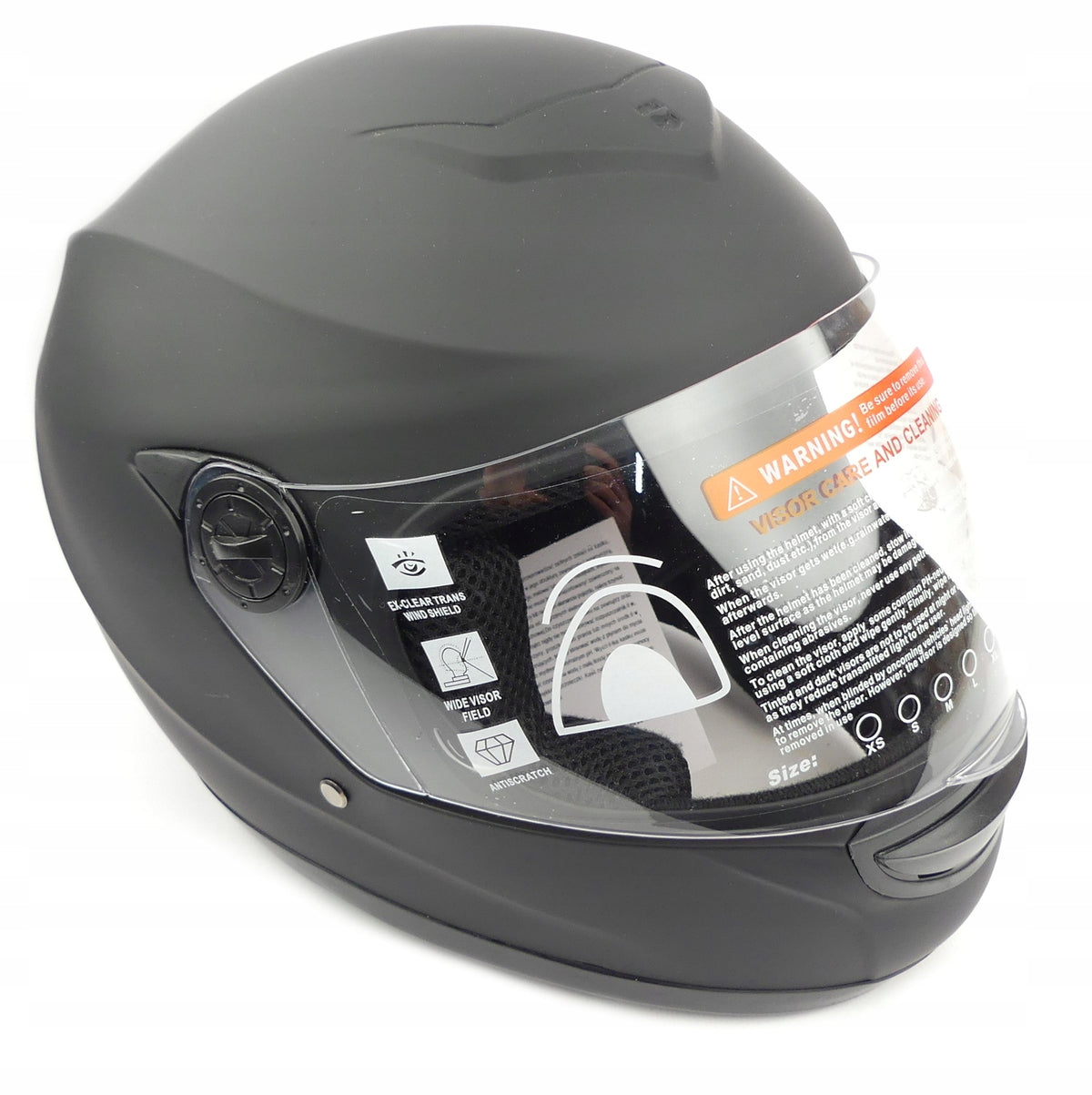 Motorcycle helmet scooter moped black mat Manufacturer's catalog number MF26664
