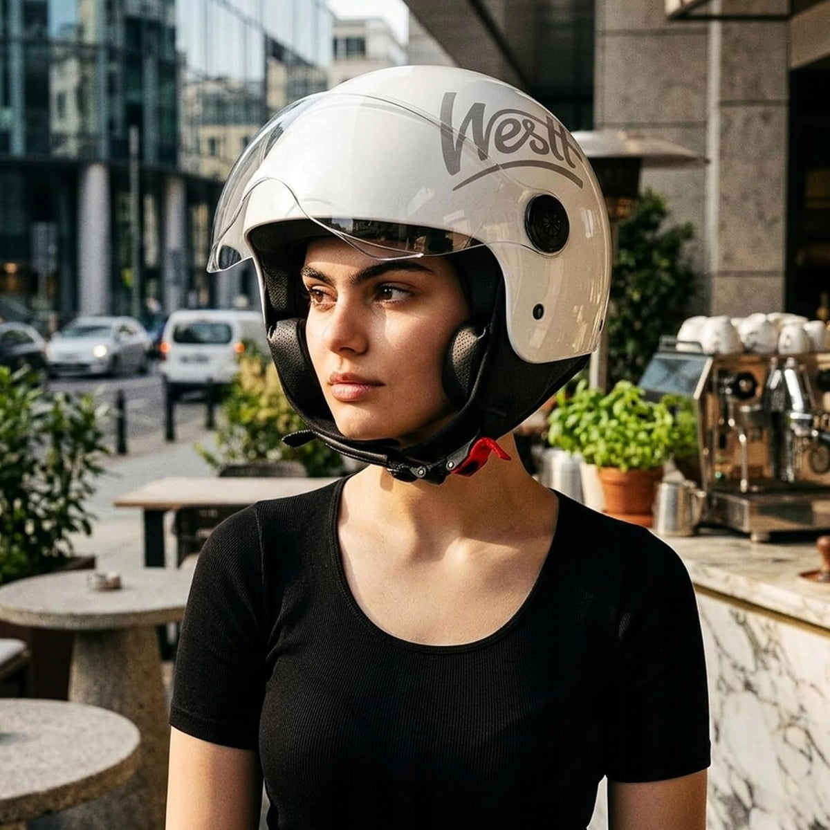 Motorcycle helmet with visor light size S (55-56 cm) WESTT white Manufacturer Westt
