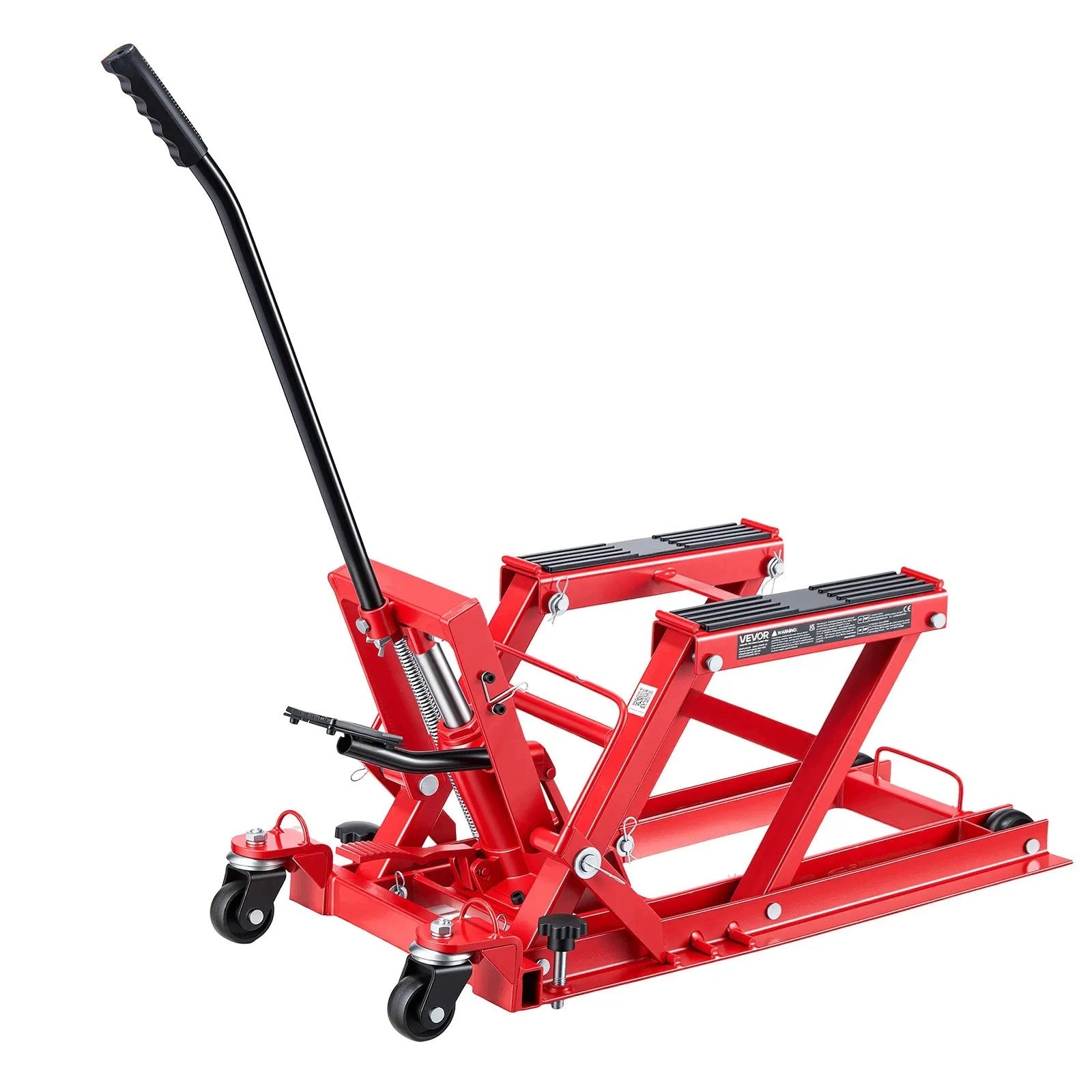 Motorcycle hydraulic lift strong 680 kg red 115 385 mm 4 wheels