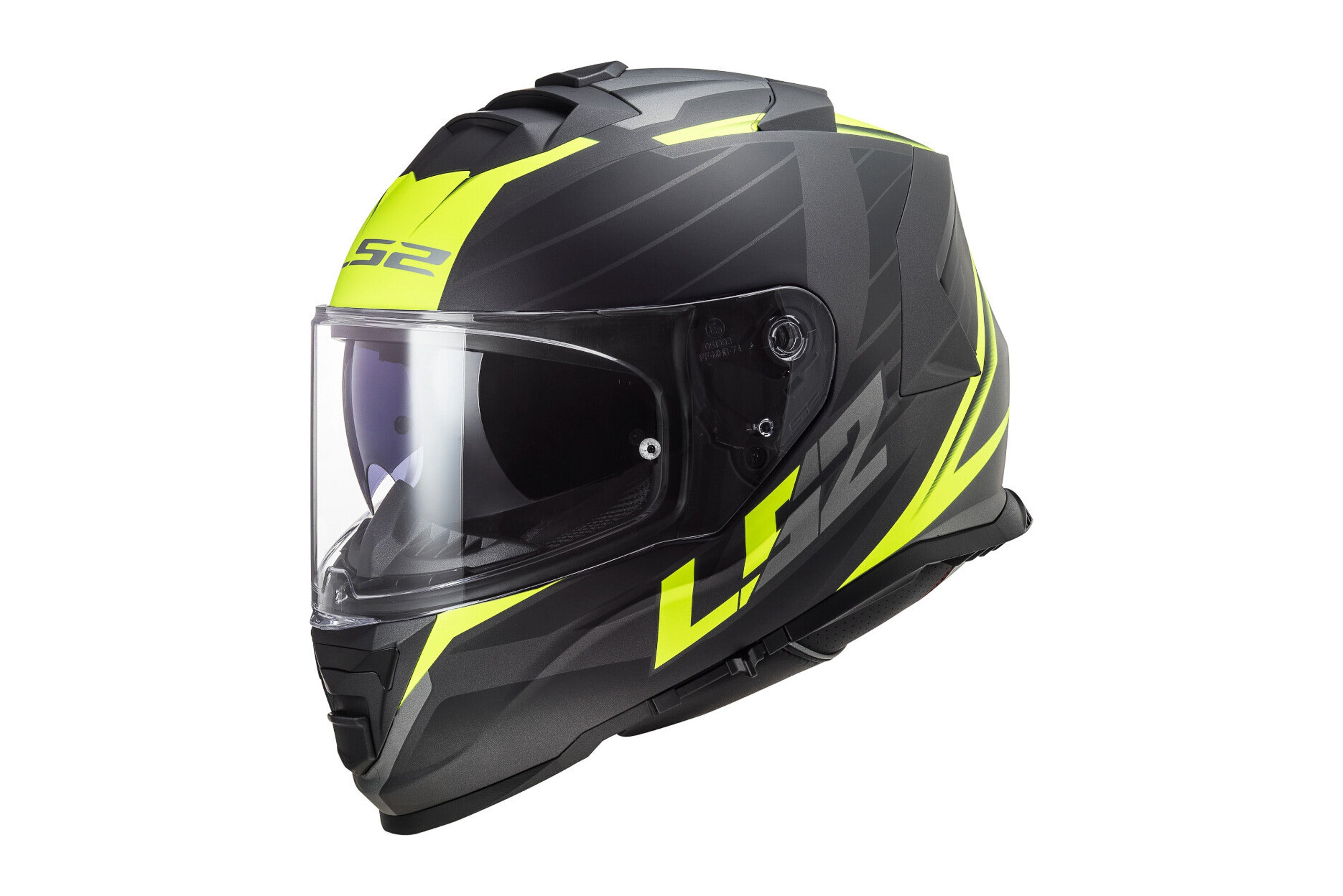 Motorcycle integral helmet LS2 FF800 STORM II NERVE M.BL. H-V YEL -06 S