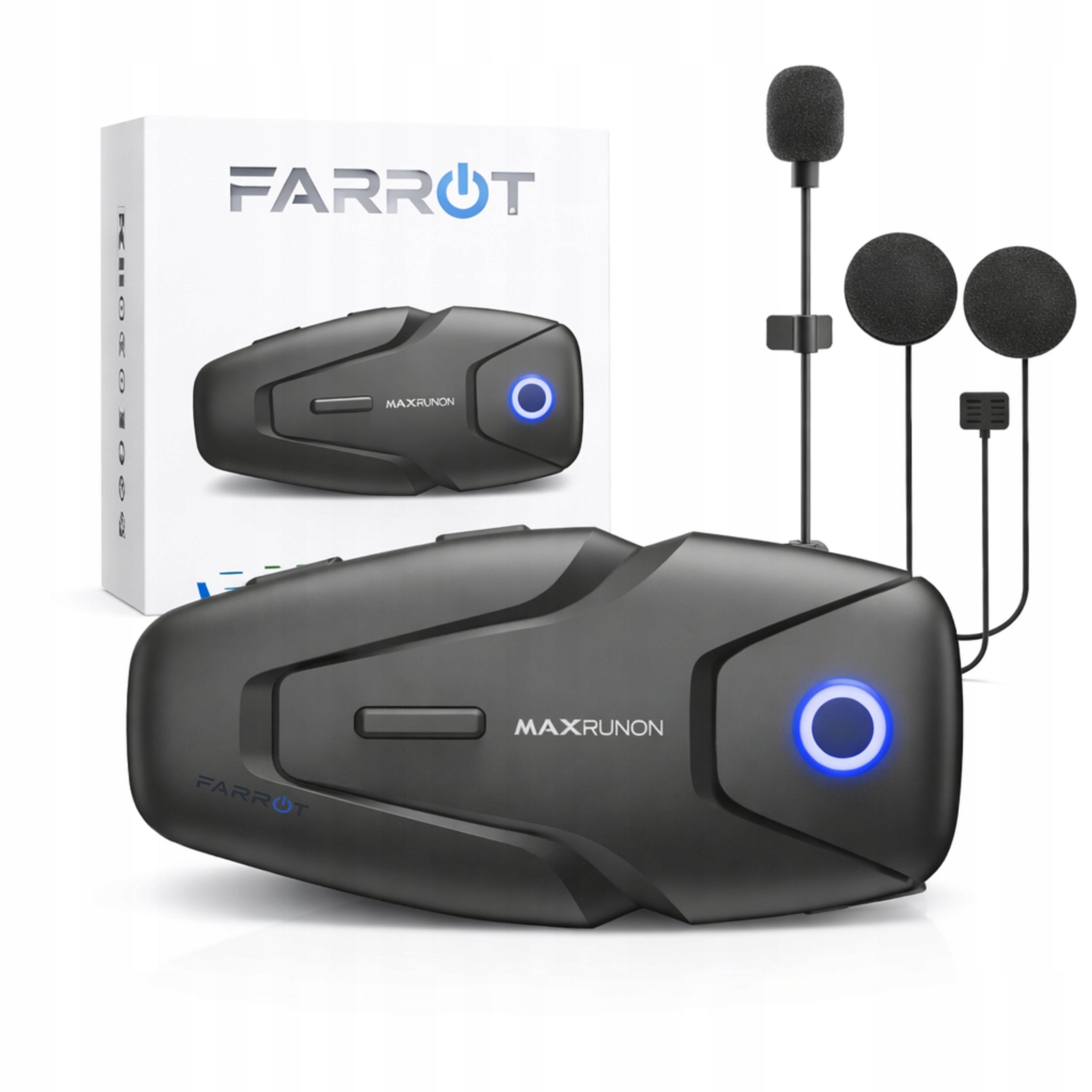 Motorcycle intercom Bluetooth 5.3 up to 2 people FM noise reduction 100km/h IPX5