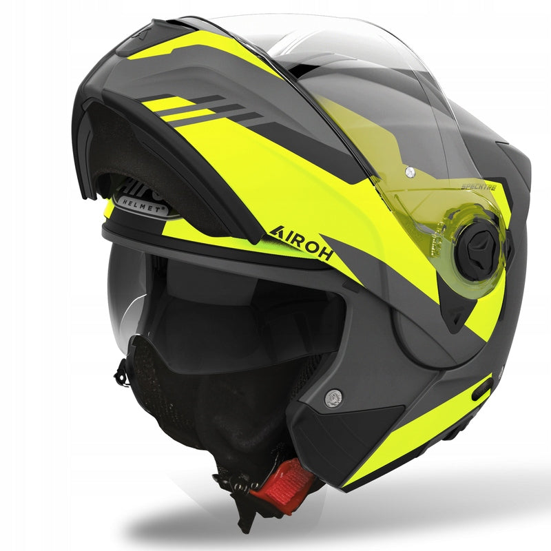 Motorcycle jaw helmet with blend AIROH SPECKTRE pinlock CLEVER Yellow L
