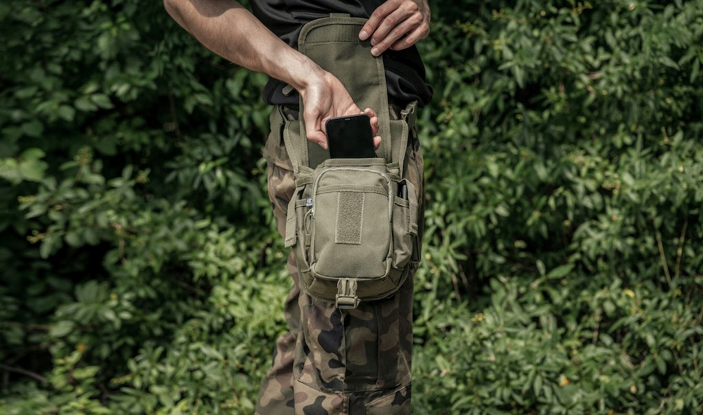 Motorcycle leg bag thigh hip Brandit Side Kick - Olive Manufacturer's catalog number side kick bag