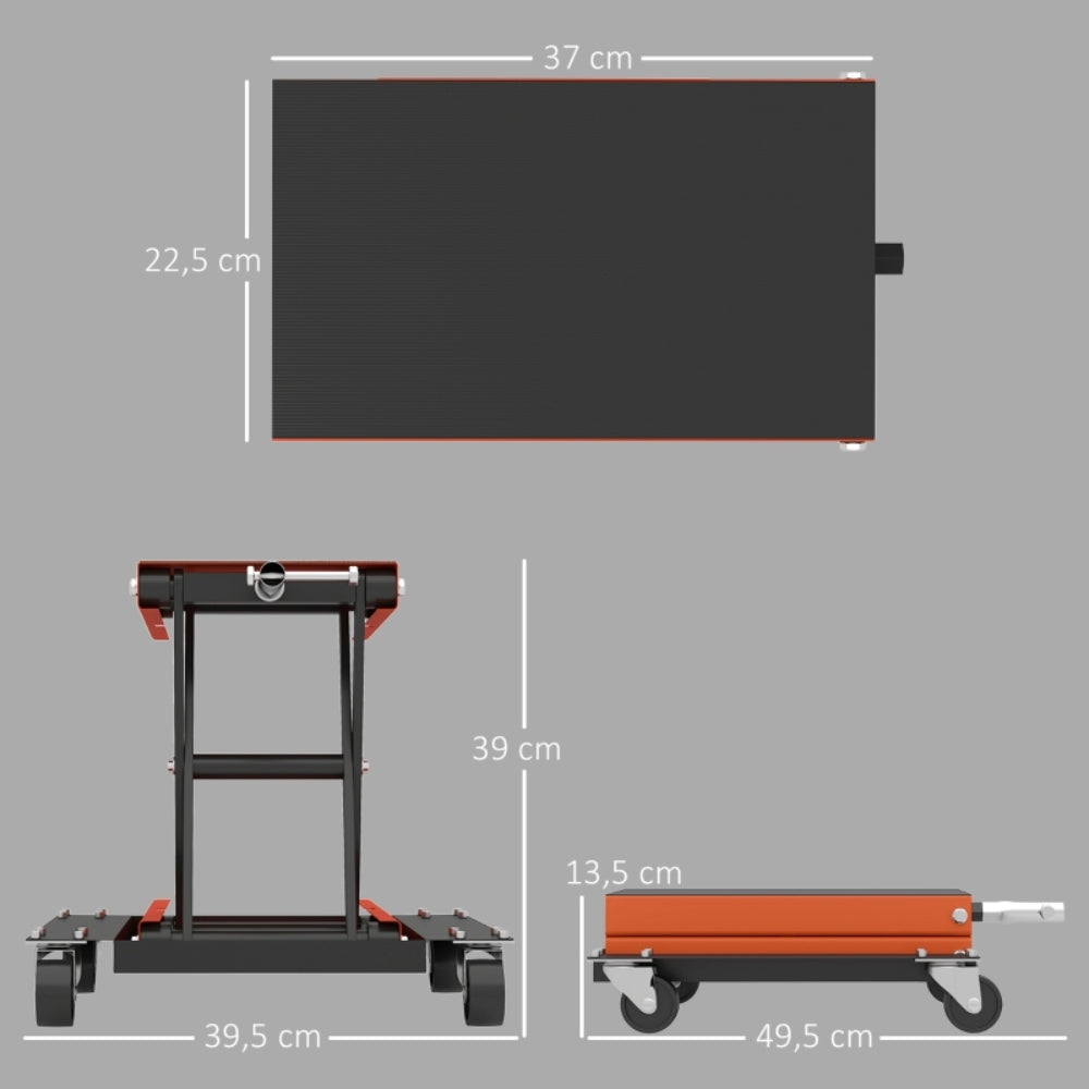 Motorcycle lift, lifting capacity 500 kg, height adjustment range 135-390 mm Manufacturer code 202512