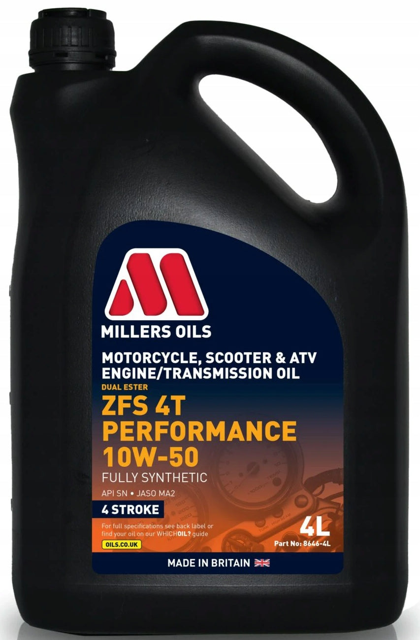 Motorcycle oil MIllers ZFS 4T PERFORMANCE 10in50 4L