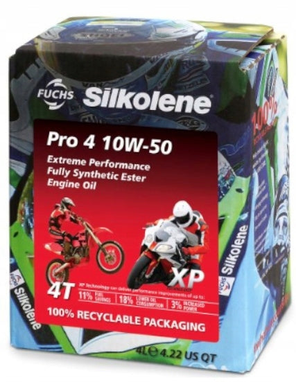 Motorcycle oil SILKOLENE PRO 4 10w50 XP 4L 4T