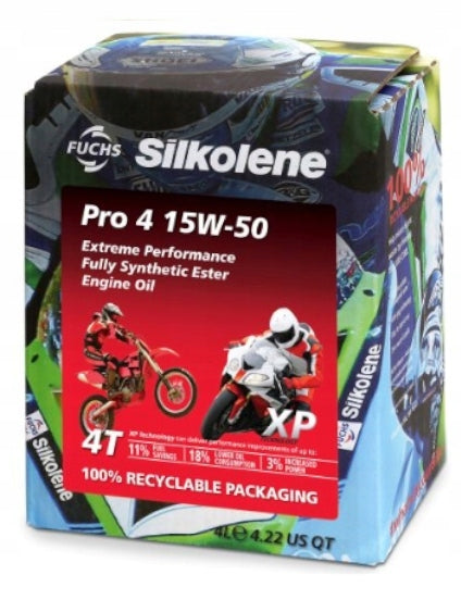 Motorcycle oil SILKOLENE PRO 4 15w50 XP 4L 4T