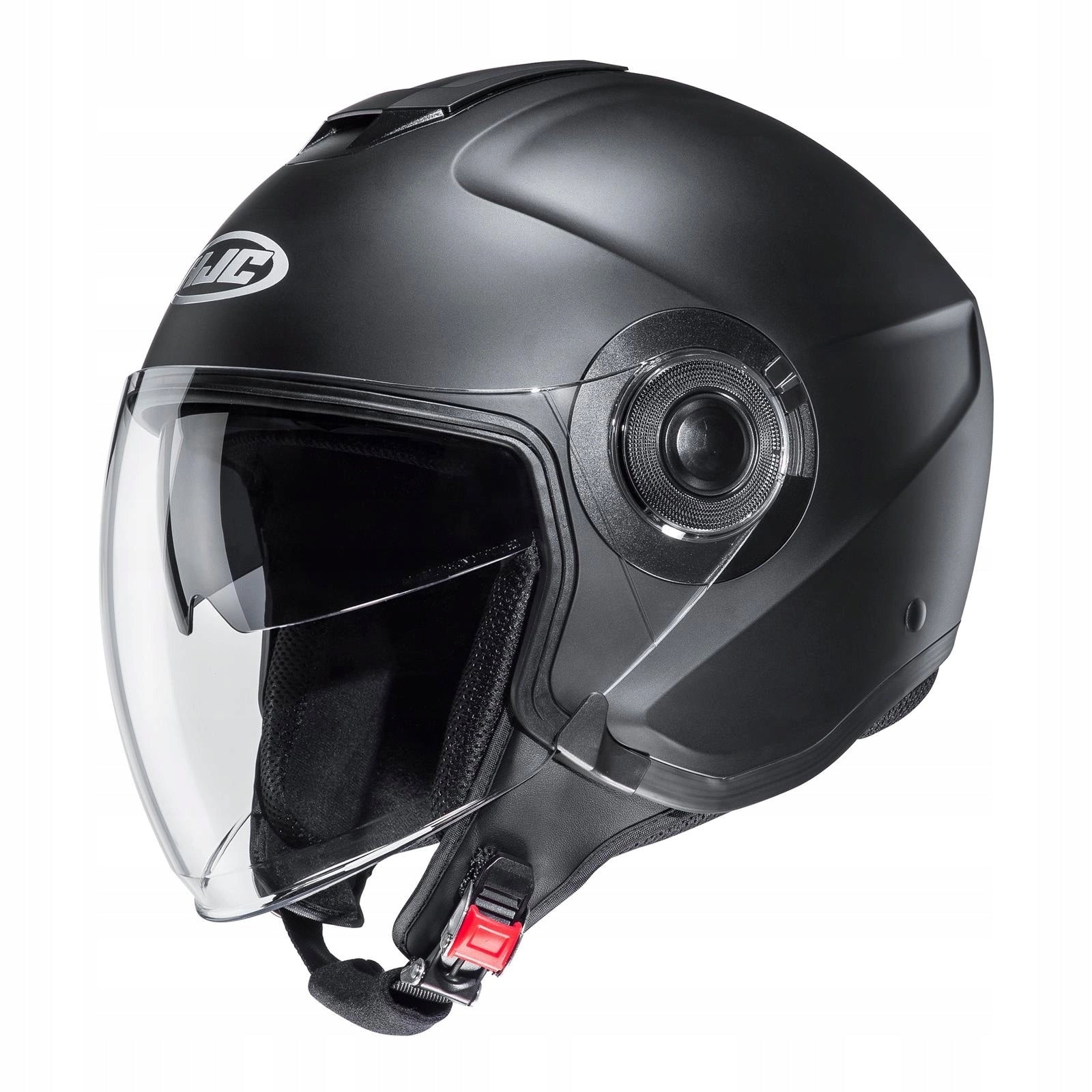 Motorcycle open face helmet HJC I40N SEMI FLAT BLACK matte black FREEBIES Manufacturer HJC