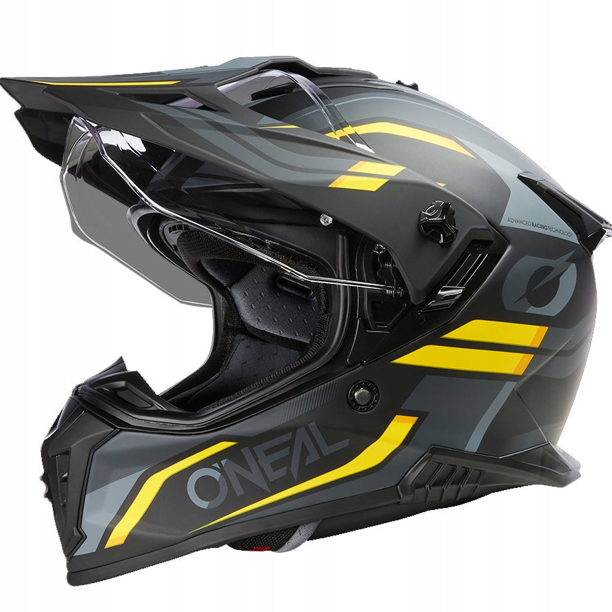 Motorcycle quad helmet with blend Asrs O'neal light black grey S 55-56cm