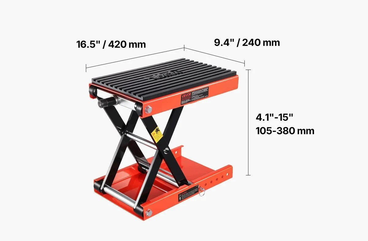Motorcycle scissor lift black premium steel 105 - 380 mm adjustment Manufacturer no brand