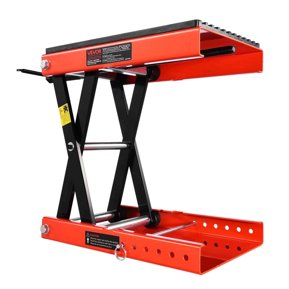Motorcycle scissor lift black premium steel 105 - 380 mm adjustment