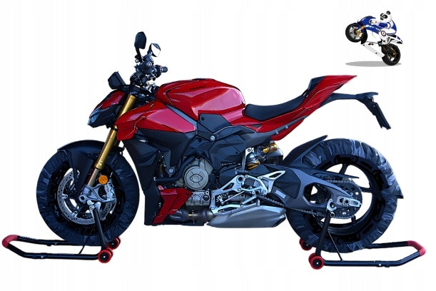 Motorcycle stand front + rear lift for motorcycle set swing arm roller