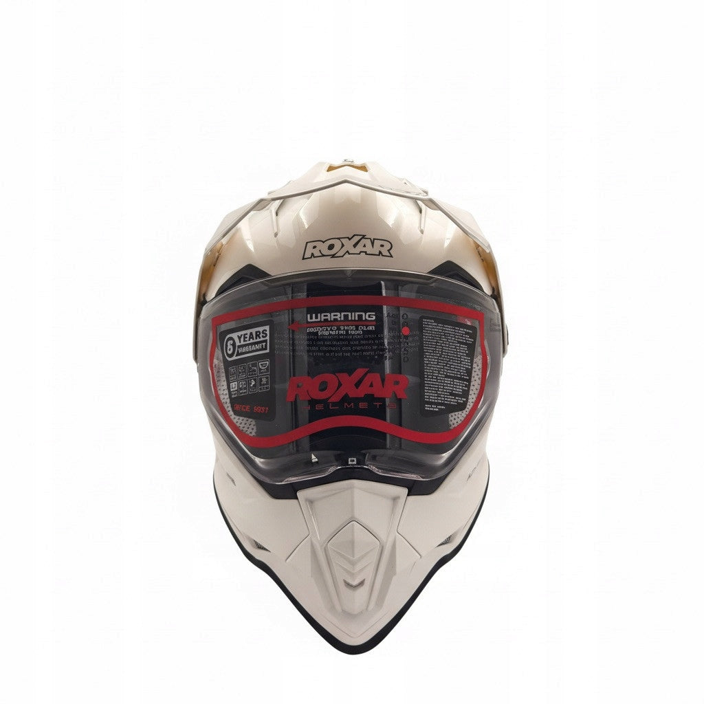 Motorcycle touring helmet ROXAR ADV Z-Line white gloss L Manufacturer Roxar