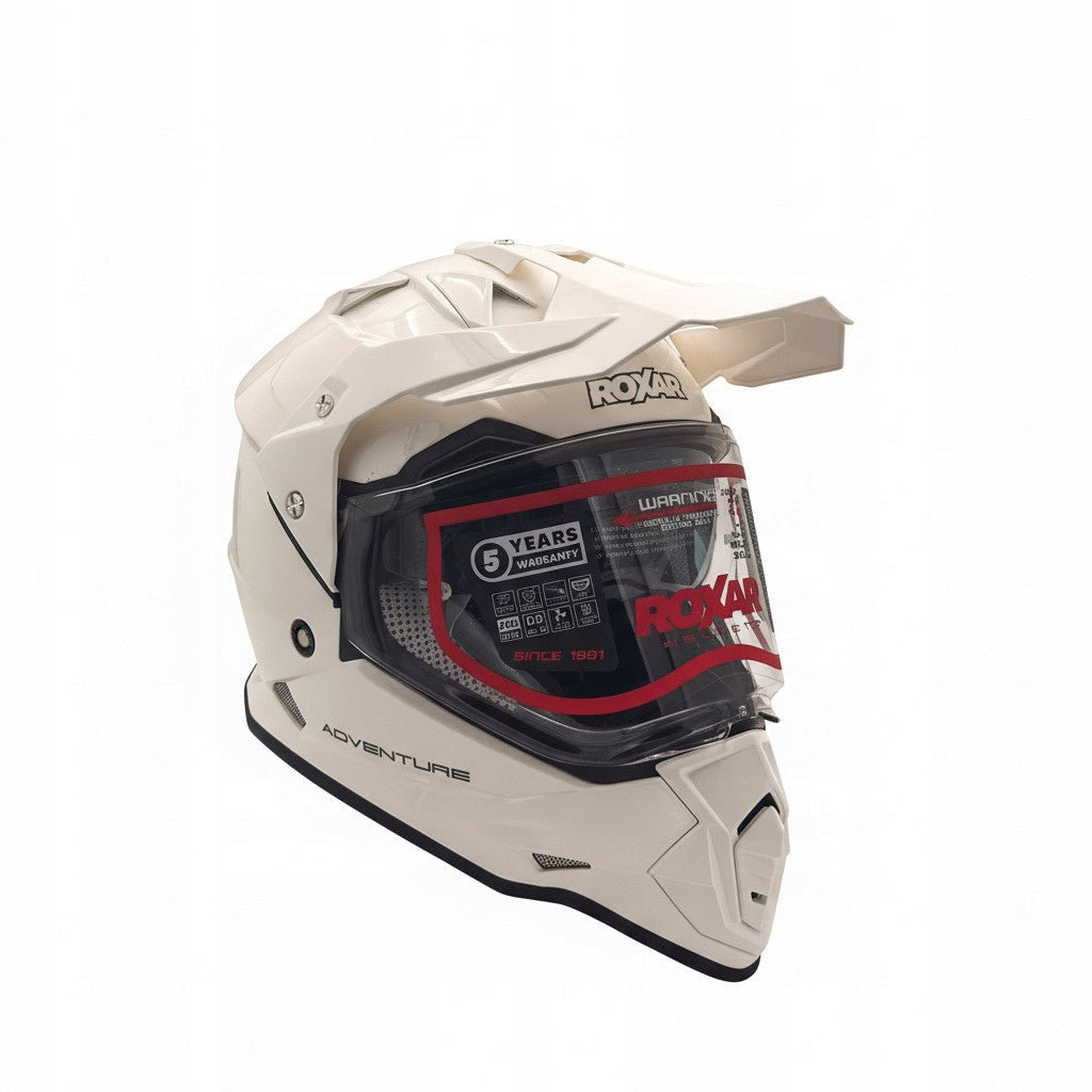 Motorcycle touring helmet ROXAR ADV Z-Line white gloss L